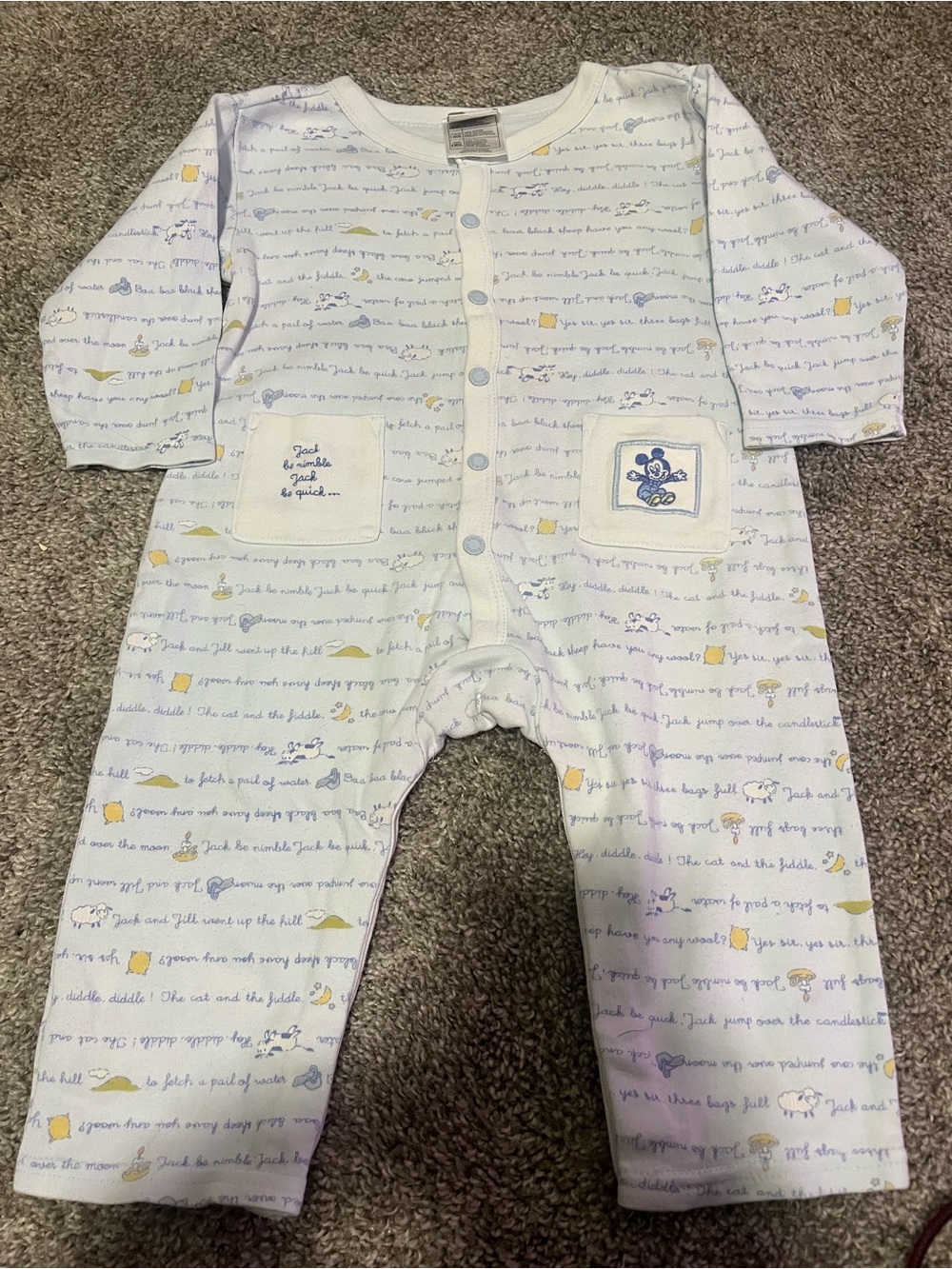 Vintage 2000s Disney Baby Nursery Rhyme Sleeper (9m)